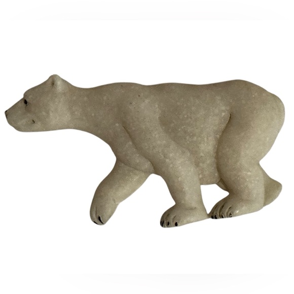 Quarry Critters 4”x2” polar bear stone magnet - Picture 1 of 6